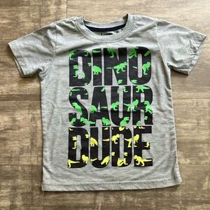 Gray Dinosaur Dude Kids T-Shirt